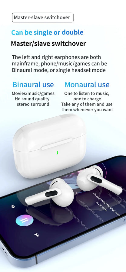 2025 New Air Pro True Wireless Bluetooth Earphones Headphones HiFi Sound Low Latency Noise Reduction Earbuds for IPhone Android