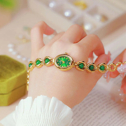 Bee Sister New Luxury Brand Women Wrist Watches Small Green Classic Stainless Steel Reloj De Mujer Fashion Watch for Ladies