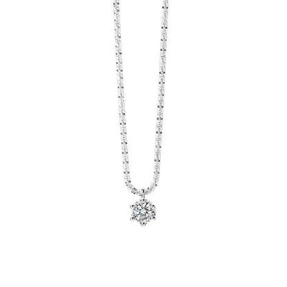 TEN CARATS 1-2CT Women's Necklace Super Sparkly D Color VVS1 Moissanite Pendant S925 sterling silver chain plated 18K white gold