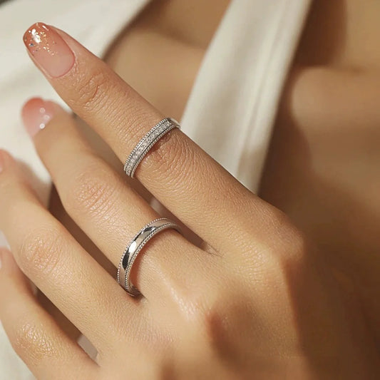 TFGLBU New Full Moissanite Ring for Women Couple Set Lab Diamond Rings Real 925 Sterling Silver Certified Band Wholesale Jewelry