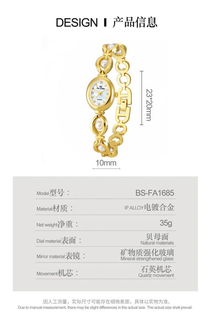 Bee Sister New Luxury Brand Women Wrist Watches Small Green Classic Stainless Steel Reloj De Mujer Fashion Watch for Ladies