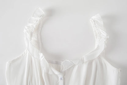 2024 New White Lace Tied Square Neck Summer T-shirts Chic Elegant Short Sleeve Tee Cotton Y2K Street Casual Bow Tie-up Top Women
