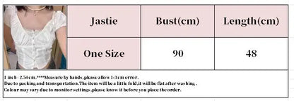 2024 New White Lace Tied Square Neck Summer T-shirts Chic Elegant Short Sleeve Tee Cotton Y2K Street Casual Bow Tie-up Top Women