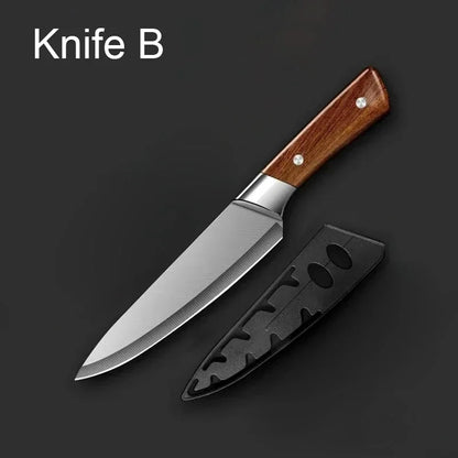 WXCOO Handmade Kitchen Knives Stainless Steel Meat Cleaver Sharp Boning Knife Slaughter Skinning Splitting Knives Fruit Knife