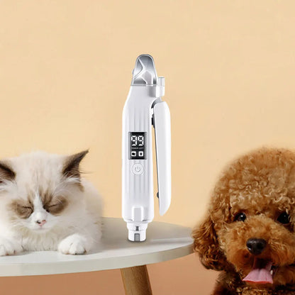 2 in 1 Electric Dog Nail Grinder and Clipper with LED Lights Pet Nail Trimmer Pet Nail Grinder for Small Medium Large Dogs/Cats