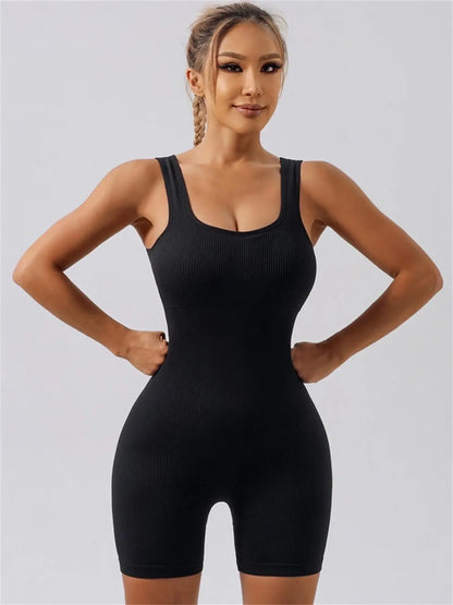 Seamless One-Piece Short Yoga Clothes Sportswear Women's Gym Push Up Workout Clothes Fitness Sports Bodysuit Yoga Suit