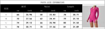 Yoga Set Women's Jumpsuits One-Piece Suit Zipper Long Sleeve Gym Push Up Workout Clothes Fitness Bodysuit Sportswear Tracksuit