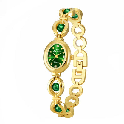 Bee Sister New Luxury Brand Women Wrist Watches Small Green Classic Stainless Steel Reloj De Mujer Fashion Watch for Ladies