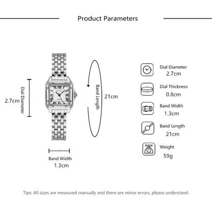 Women's Fashion Square Watches Gold Alloy Strap 2025 Luxury Ladies Quartz Wristwatches Qualities Female Roman Scale Clock