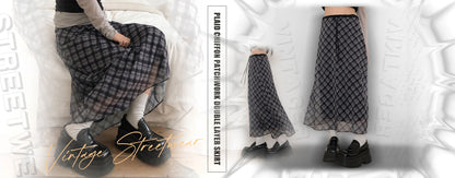 IAMHOTTY Plaid Print Camisole Vintage Contrast Color Tie-up Bow A-line Crop Top Y2K Aesthetic V-neck Corset Cute Holiday Outfits