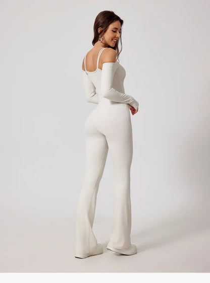Yoga Jumpsuit Women's Gym Fitness Bodysuits Sports Overalls for Woman Tracksuit Yoga Clothing Female Flared Trousers Sportswear
