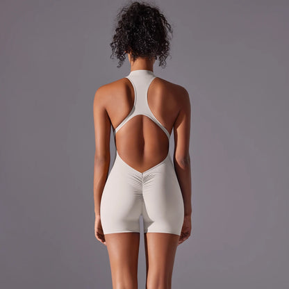 Women's Sports Shapewer Backless Yoga Jumpsuit Shorts Set Women Bodysuits Tummy Control Butt Lifting Sports Shapewea Fitness