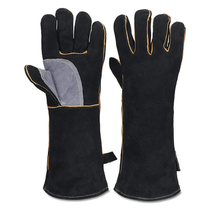 Extreme fire and heat resistant gloves, leather with kevlar stitching, perfect for fireplace, stove, oven, grill, welding