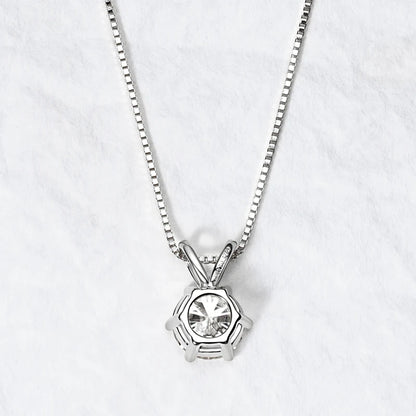 RAPRGOLD GRA Certified 0.5-5ct Moissanite Pendant Necklaces 925 Sterling Silver Solitaire Necklace Chain For Women Jewellry Gift