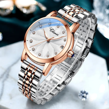 New CHENXI Women Automatic Mechanical Watch Top Brand Luxury Wrist Watch Waterproof Female Leather Business Clock Reloj de mujer