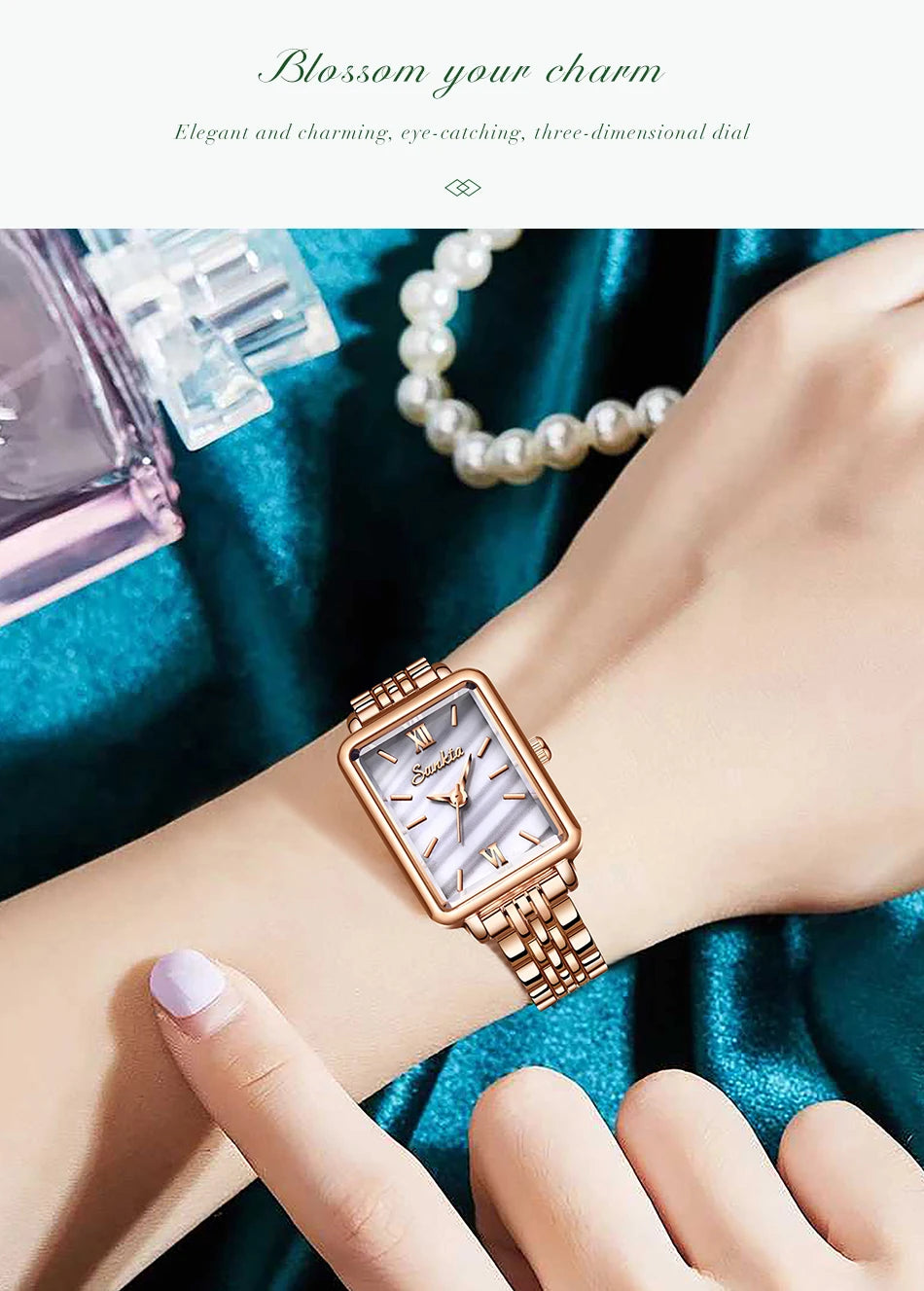 LIGE Sunkta Elegant Quartz Women Watch Simple Stainless Steel Strap Simple Square Dial Luxury Slim Fashion Casual Ladies Watches