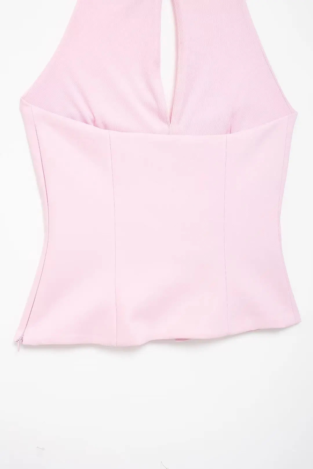 TRAFZA 2024 Women's Retro Bow-trimmed Vest Elegant Solid O Neck Sleeveless Off-shoulder Halterneck Summer Vintage Casual Tops