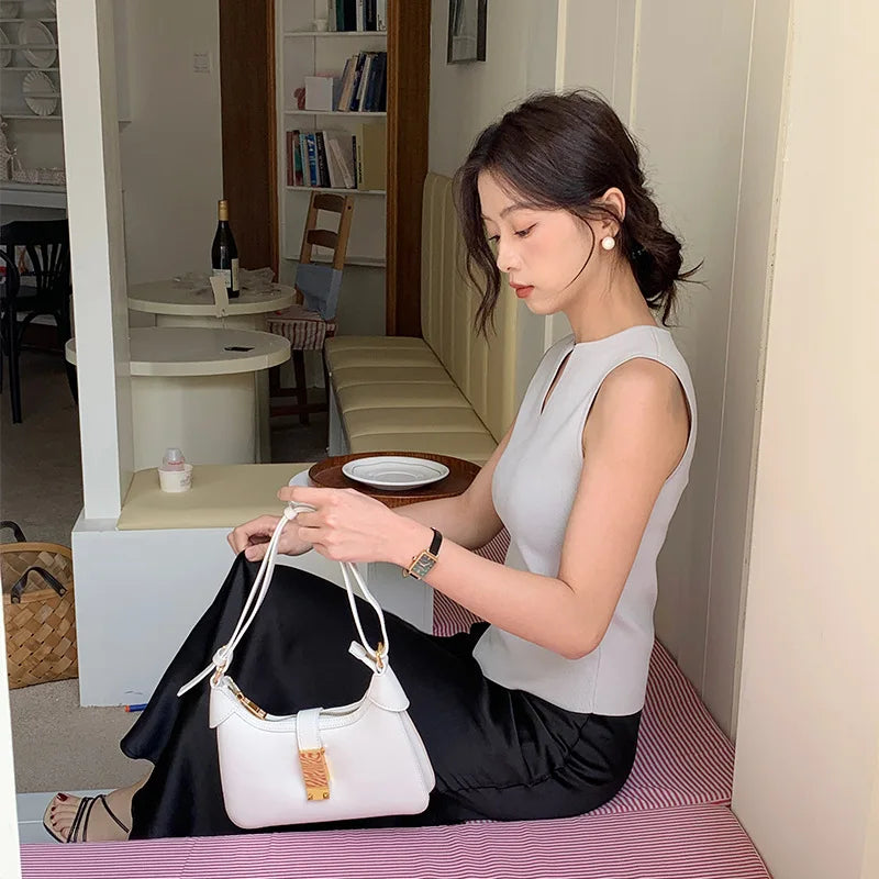 Women V-neck Good Quality Breathable Sleeveless Knit Tank Top 2024 Spring Summer New In Chic Top  MinimalStyle